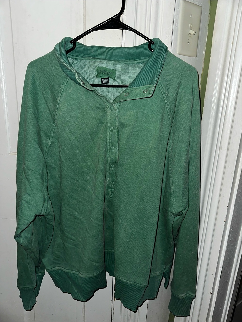 Womens American Eagle Button-Neck Sweater
